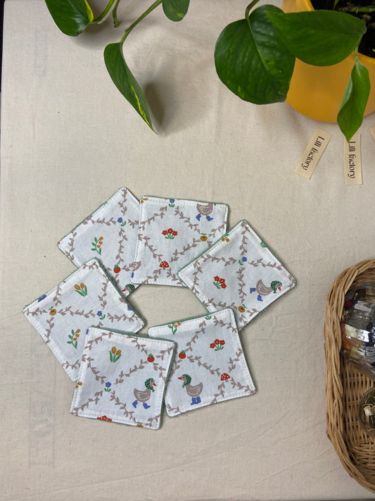 🐣 Cotons lavables en éponge bambou - lot de 6