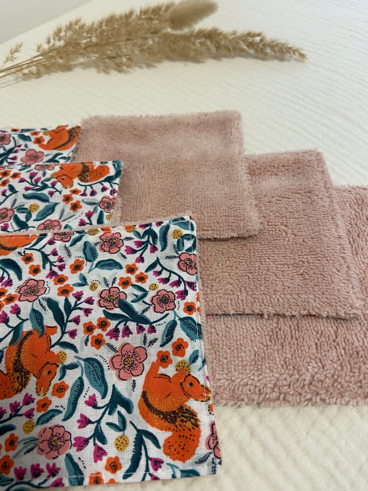 🌸 Cotons lavables en éponge bambou - lot de 6