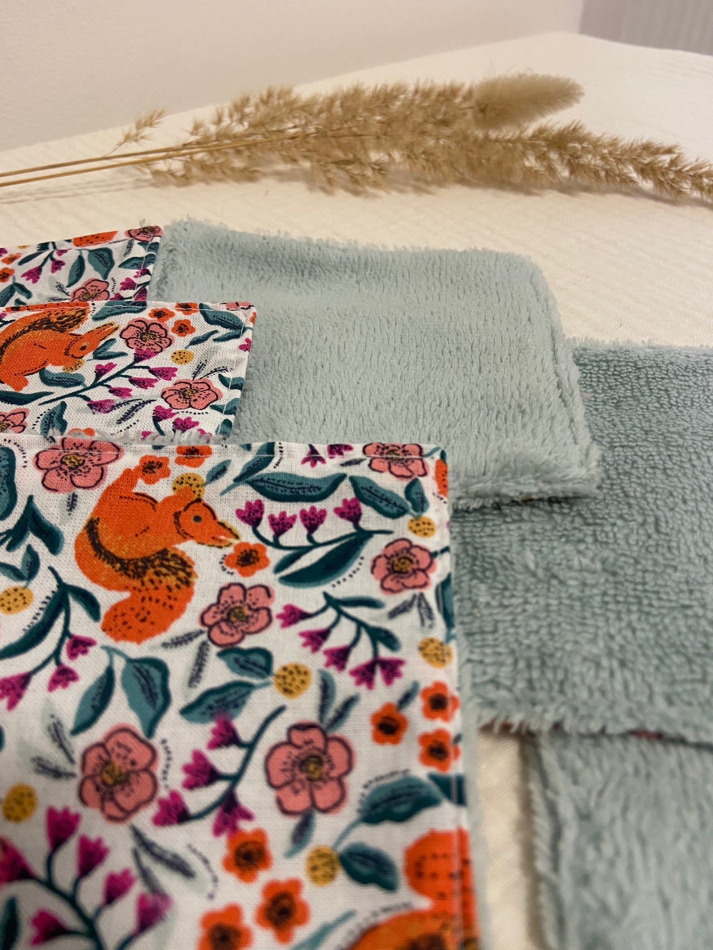 🌸 Cotons lavables en éponge bambou - lot de 6