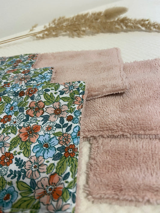 🌸 Cotons lavables en éponge bambou - lot de 6