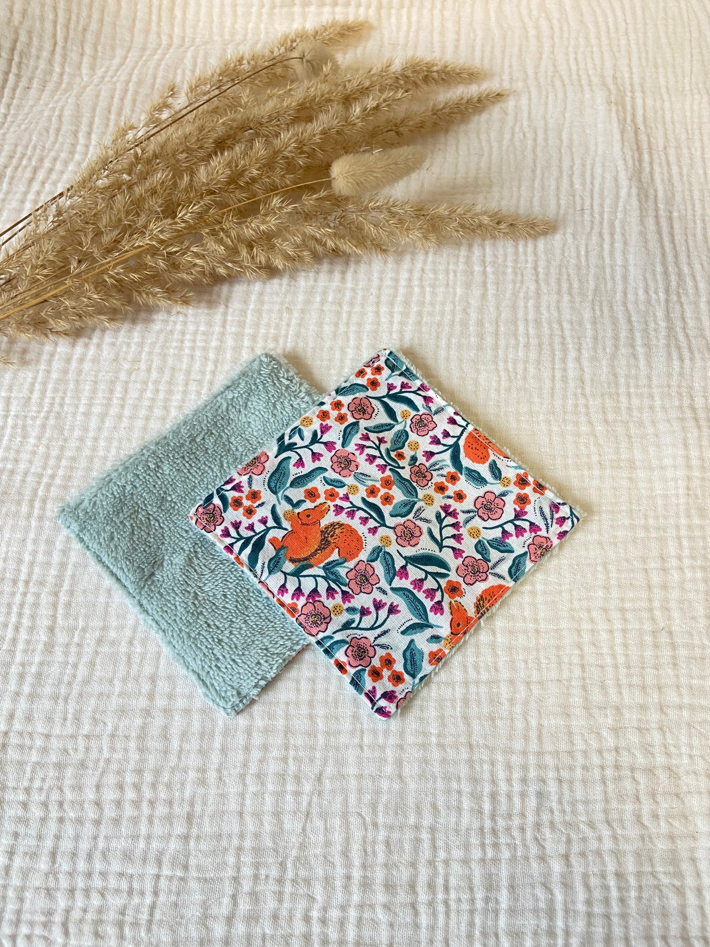 🌸 Cotons lavables en éponge bambou - lot de 6