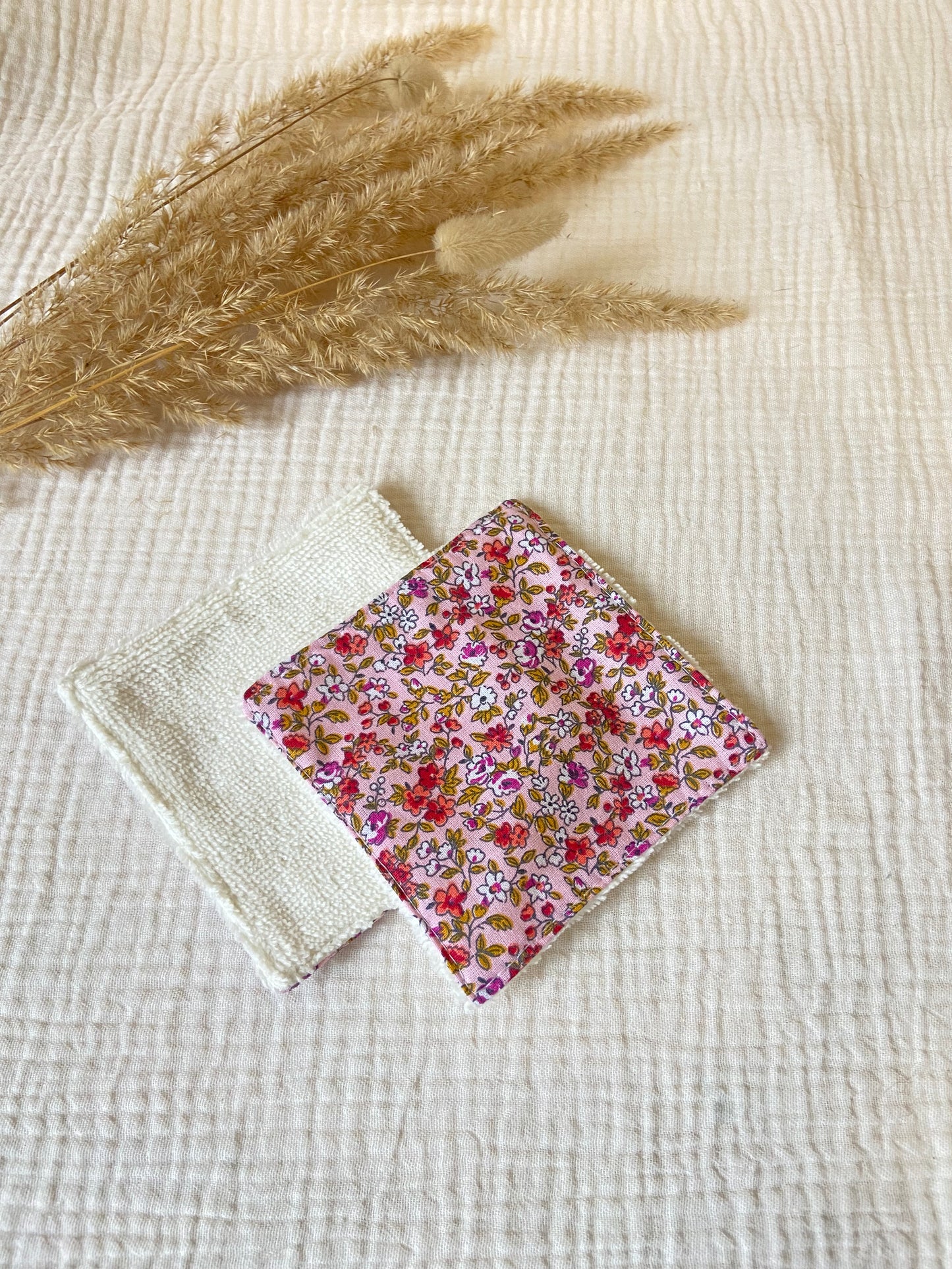 🌸 Cotons lavables en éponge bambou - lot de 6