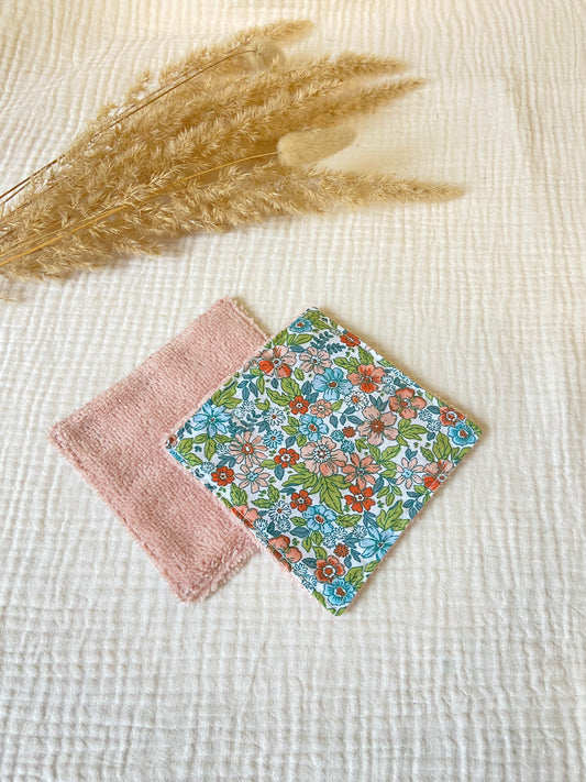 🌸 Cotons lavables en éponge bambou - lot de 6